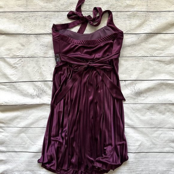 NEW! SPEECHLESS Juniors Dark Purple Sequin Formal Halter Dress Juniors Small NWT - Picture 2 of 8